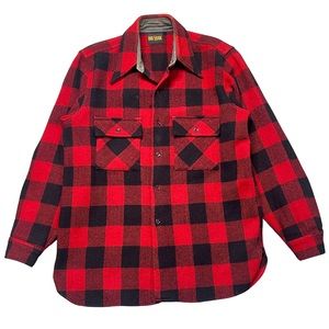 Vintage Big Yank Buffalo Plaid Wool Button Up Shirt